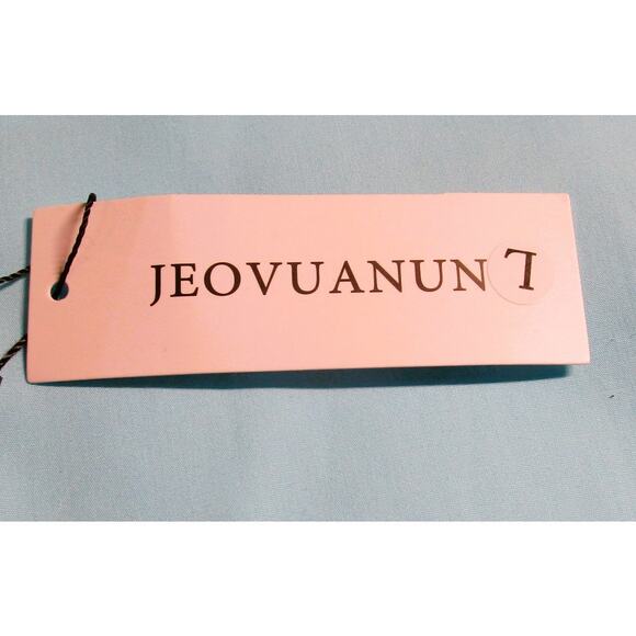 Jeovuanun Men's Button-up Dress Shirt Green Blue Barrel Cuff Pocket Size Large - Picture 7 of 10